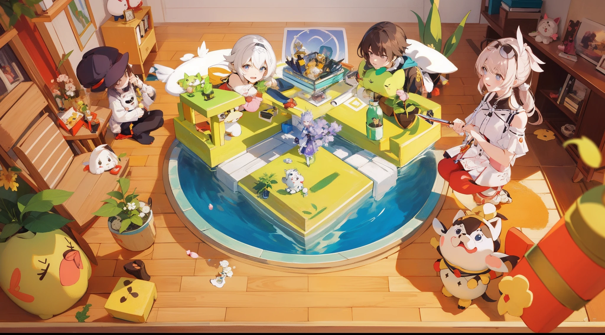 A cartoon character with a woman holding a sword in a field, Genshin Impact style, Genshin impact's character, zhongli from genshin impact, Keqing from Genshin Impact, Genshin, onmyoji, Stylized anime, black-haired mage, video game genshin impact, onmyoji portrait, Genshin Impact, style of duelyst