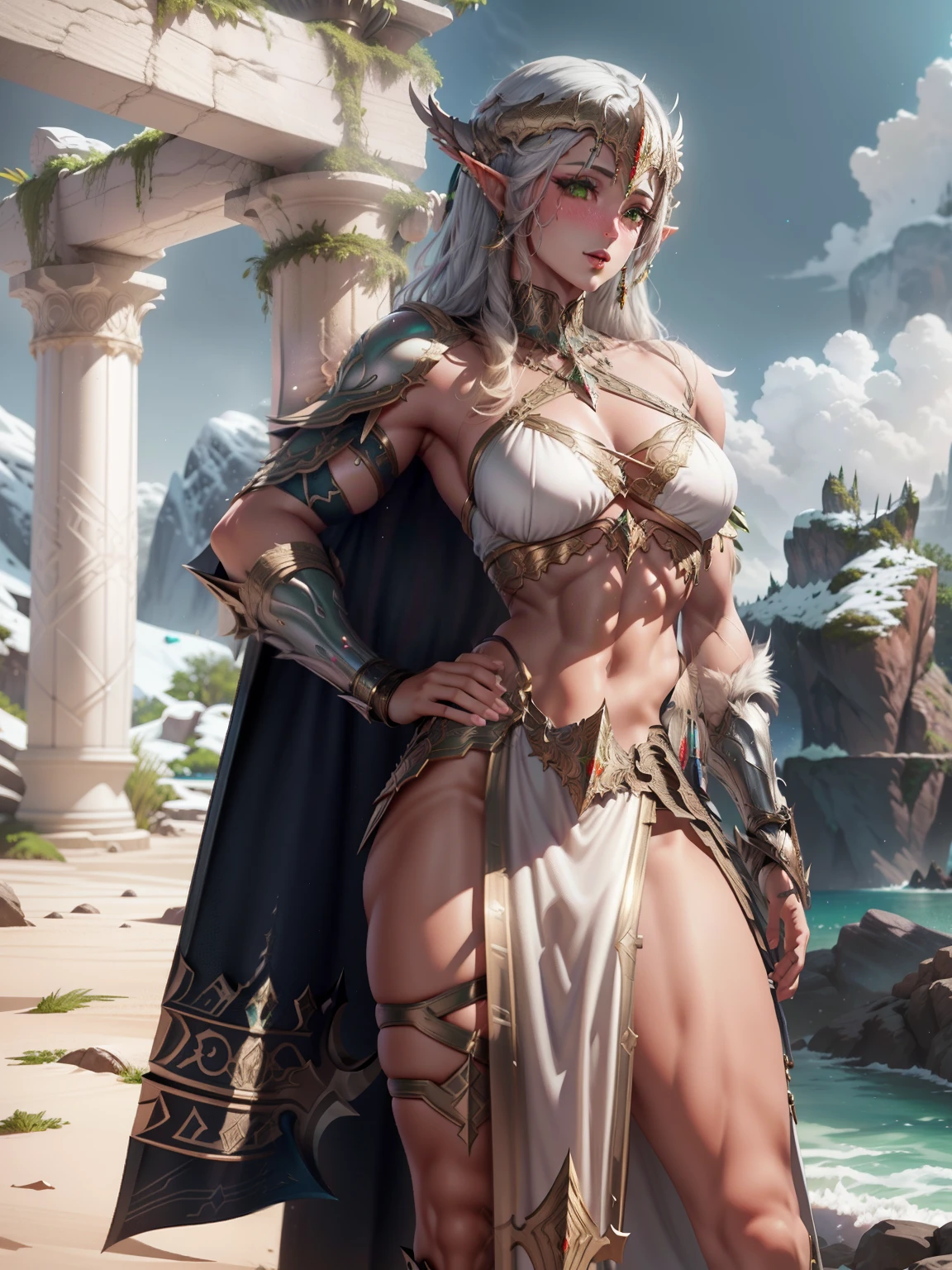 Asgard,valkyrie,Senhora Cavaleiro,Anatomia correta,epic fantasy digital art,tmasterpiece,8k,high-definition resolution,desenho detalhado,Qulidade Superior,, Epic composition,