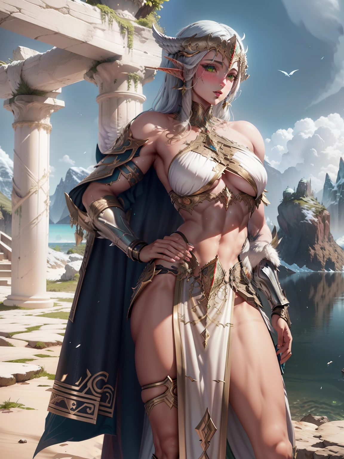 Asgard,valkyrie,Senhora Cavaleiro,Anatomia correta,epic fantasy digital art,tmasterpiece,8k,high-definition resolution,desenho detalhado,Qulidade Superior,, Epic composition,