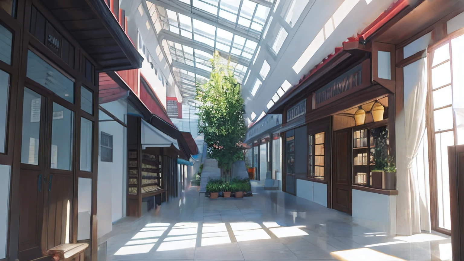 Without sunlight,The effect of indoor lighting