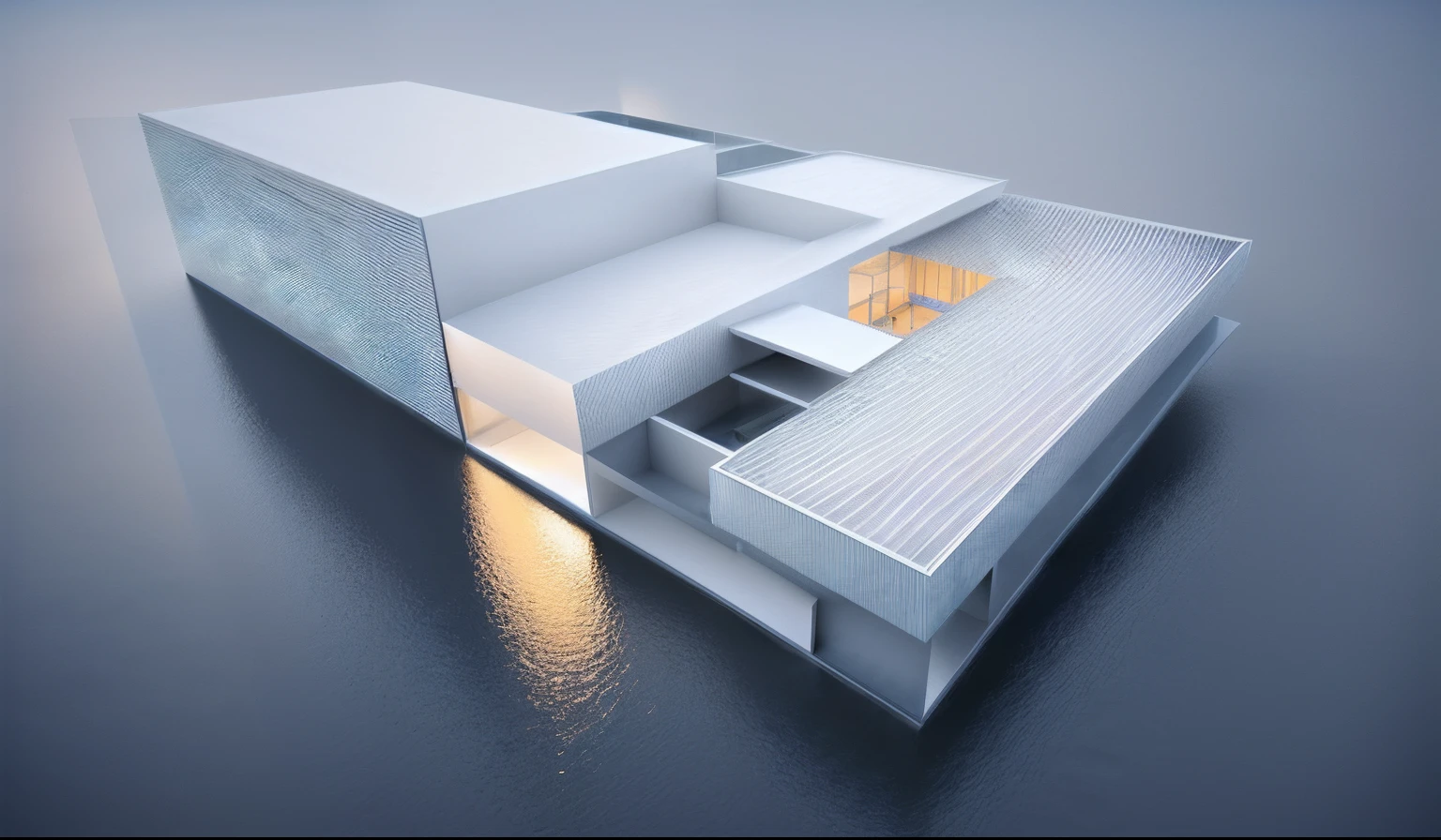 Museum of Modern Art,Pure style,Architectural unity,Fresh and elegant,photorealestic,building rendering,ultraclear