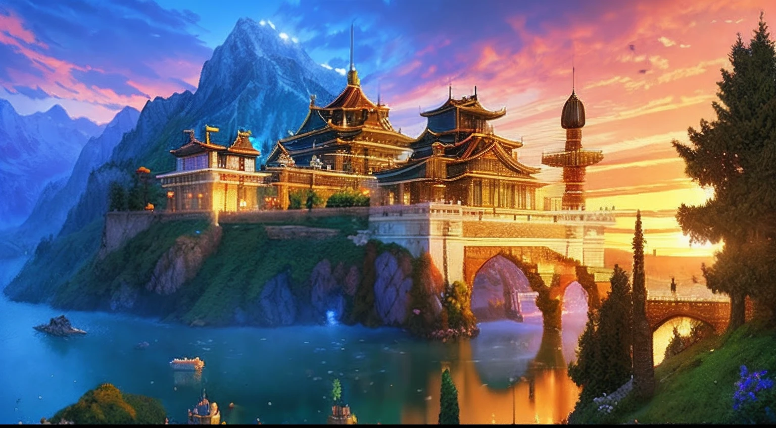 pixel game，scenography，fantastical scenes，Royal palaces in ancient Europe， Pixel art #pixelart