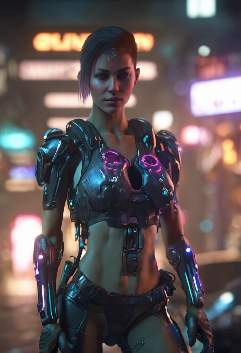 ((Best quality)), ((masterpiece)), (detailed:1.4), 3D, an image of a beautiful cyberpunk female,HDR (High Dynamic Range),Ray Tracing,NVIDIA RTX,Super-Resolution,Unreal 5,Subsurface scattering,PBR Texturing,Post-processing,Anisotropic Filtering,Depth-of-field,Maximum clarity and sharpness,Multi-layered textures,Albedo and Specular maps,Surface shading,Accurate simulation of light-material interaction,Perfect proportions,Octane Render,Two-tone lighting,Wide aperture,Low ISO,White balance,Rule of thirds,8K RAW,