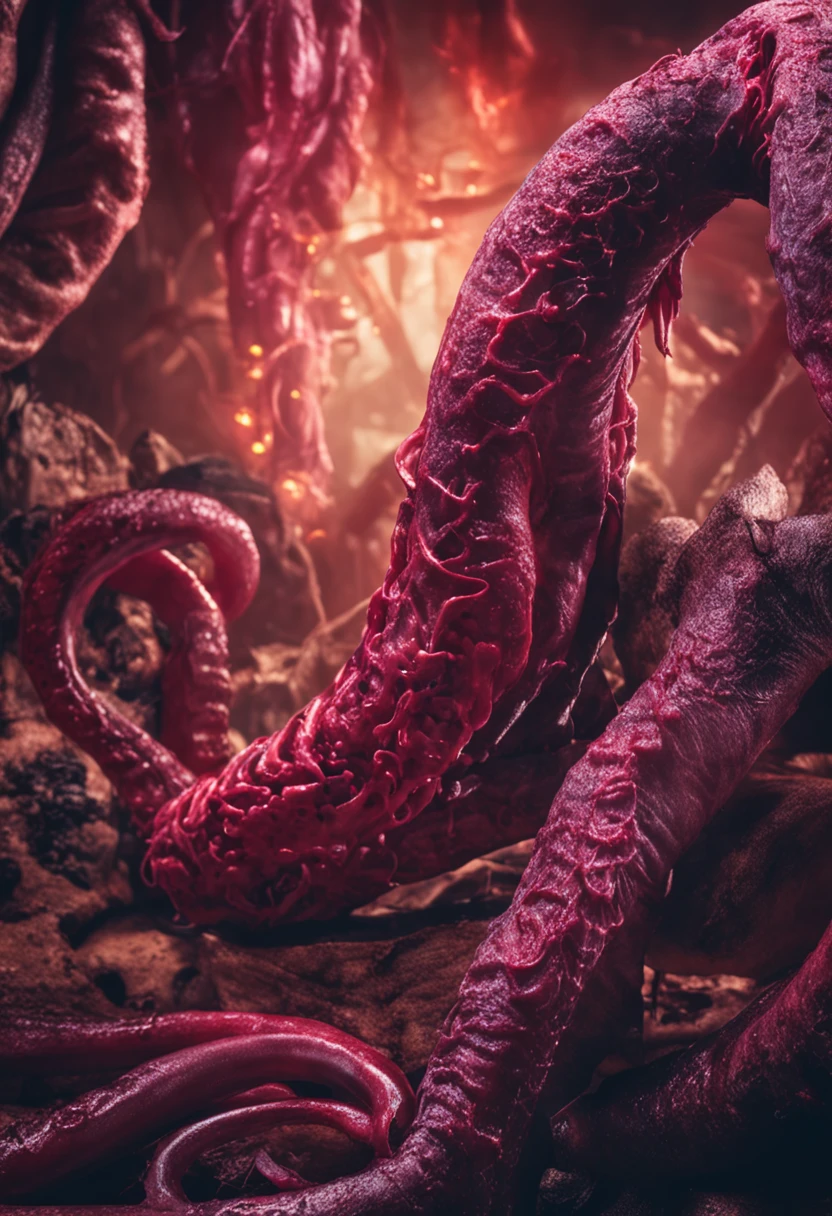 A girl lost her body,Blood flowed from the wound,Countless tentacles were born under the neck