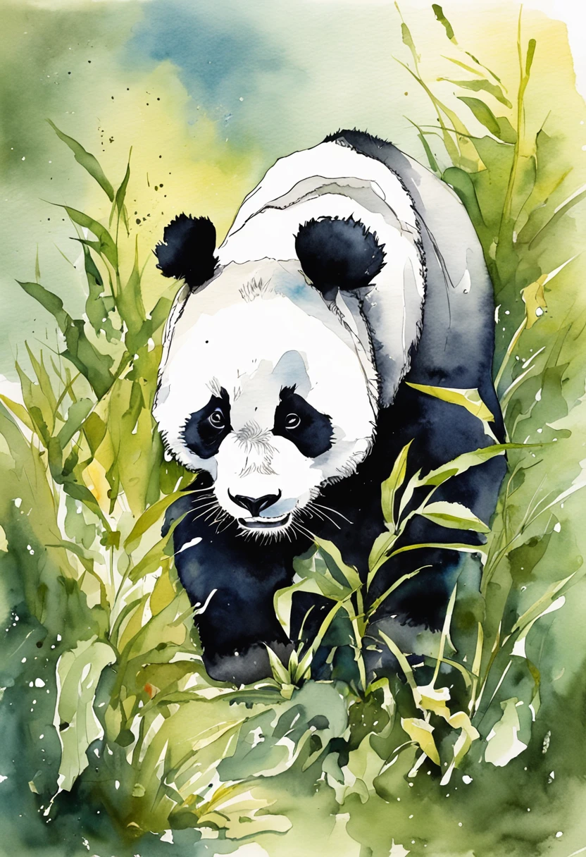 Panda line drawing