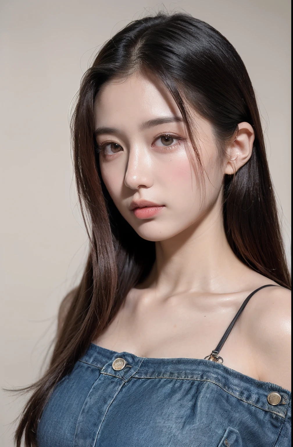 ((Best quality, 8k, Masterpiece :1.3)), 1girl, Pretty woman with emphasizing slender abs :1.3, (random hairstyles, Huge breasts :1.2), Casual outfit :1.2, Indoor, Ultra-detailed face, Detailed eyes, Double eyelid