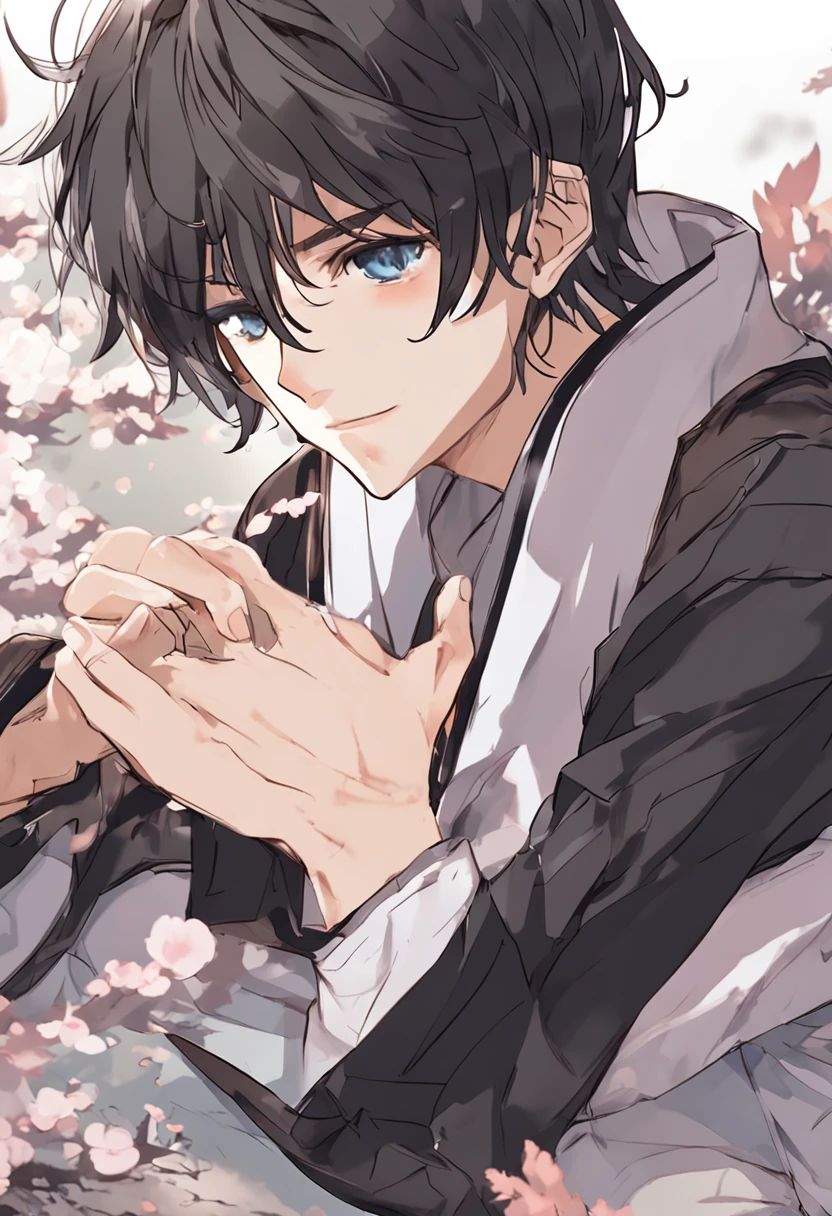 Two-dimensional Japanese manga male protagonist, exquisite facial features, correct proportions, sense of atmosphere, high quality, rich details, high resolution, HD picture quality, two-dimensional boy, handsome guy, exquisite facial features, black hair, high resolution, atmosphere, pure desire, delicate face, white skin, super delicate, detail depiction, hair details, HD picture quality, juvenile sense, anime male protagonist