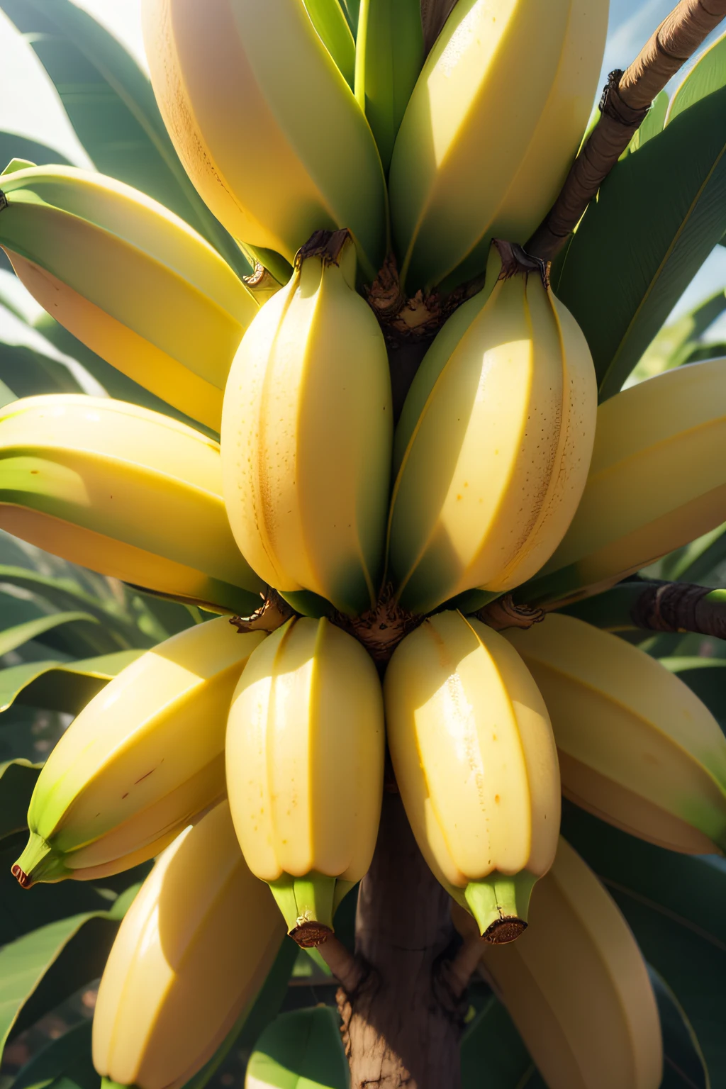 Naturally ripened bananas