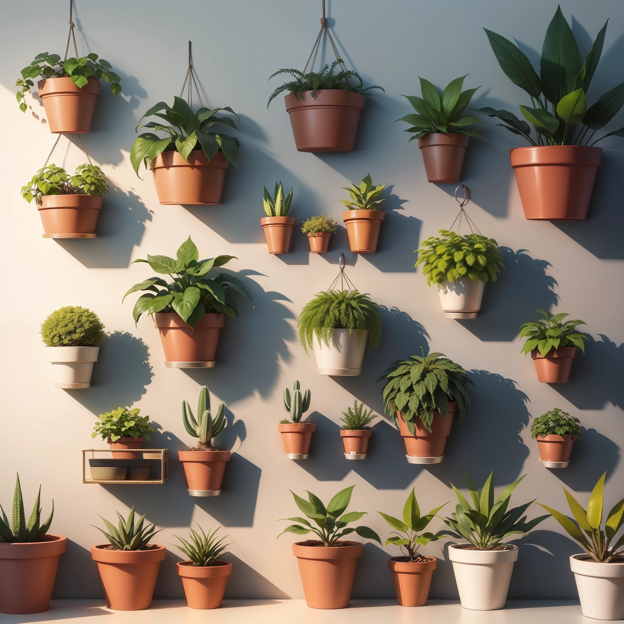 a set of four potted plants in vector style with different types of leaves, pots with plants, pot plants, plants on pots and on the walls, house plants, potted plants, houseplants, some plants, detailed beautiful plants, tropical houseplants, houseplant, urban jungle plants, plants and flowers, plants environment, small plants, some plant life, many plants, white background, no stand, no base, illustration, vector