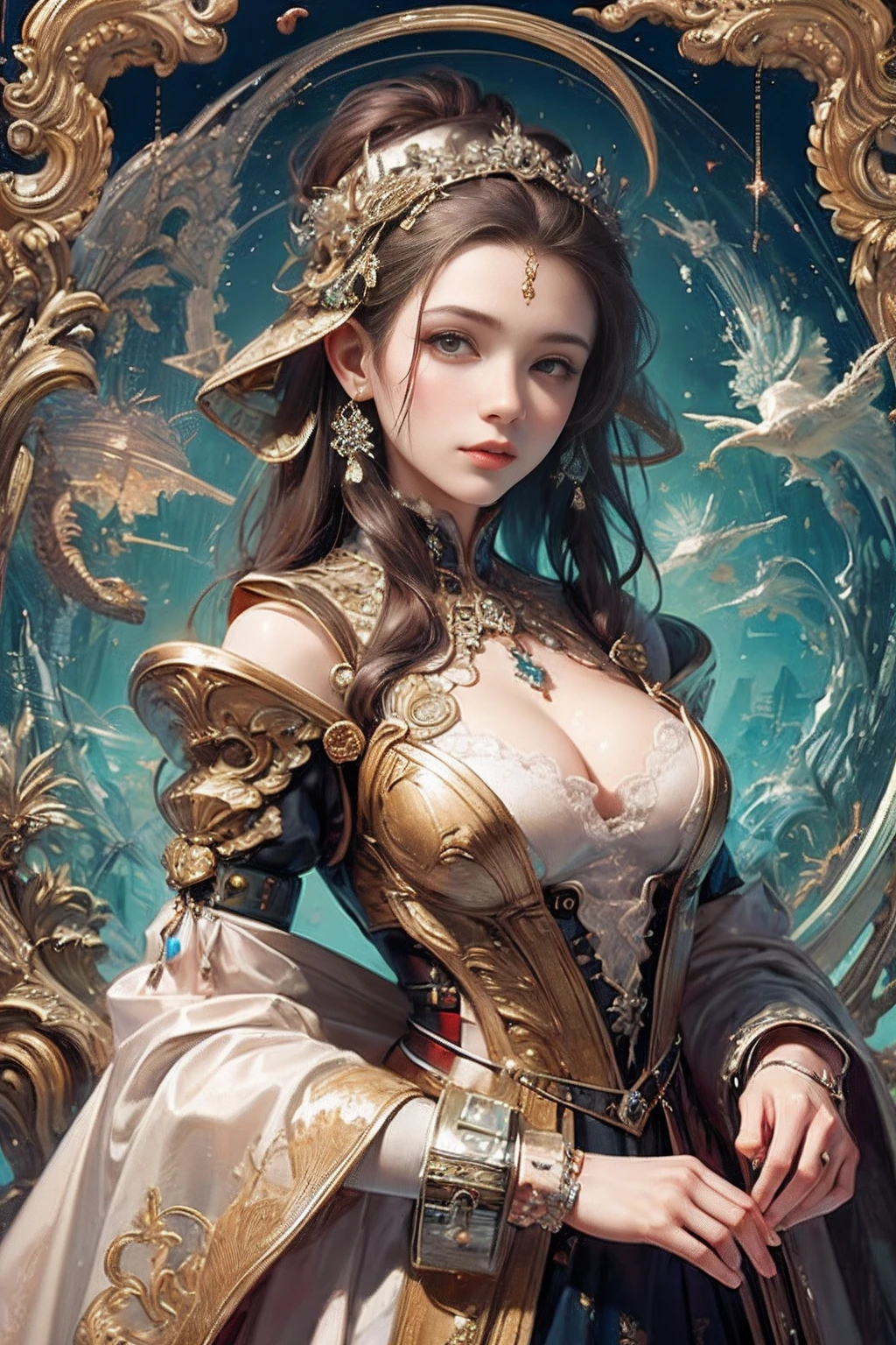 (masterpiece, top quality, best quality, official art, beautiful and aesthetic:1.2), (1girl), extreme detailed,(fractal art:1.3),colorful,highest detailed