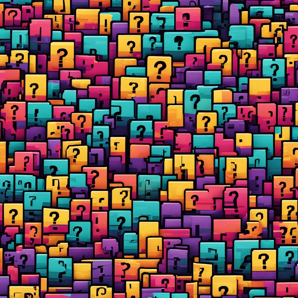 pixelated question mark