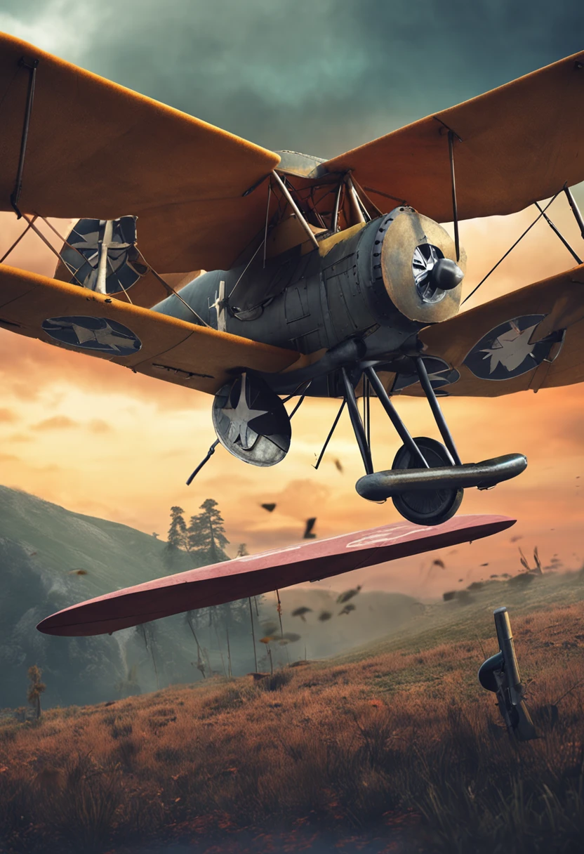 Very accurate、ww1ger、aircraft、Three wings、Five engines