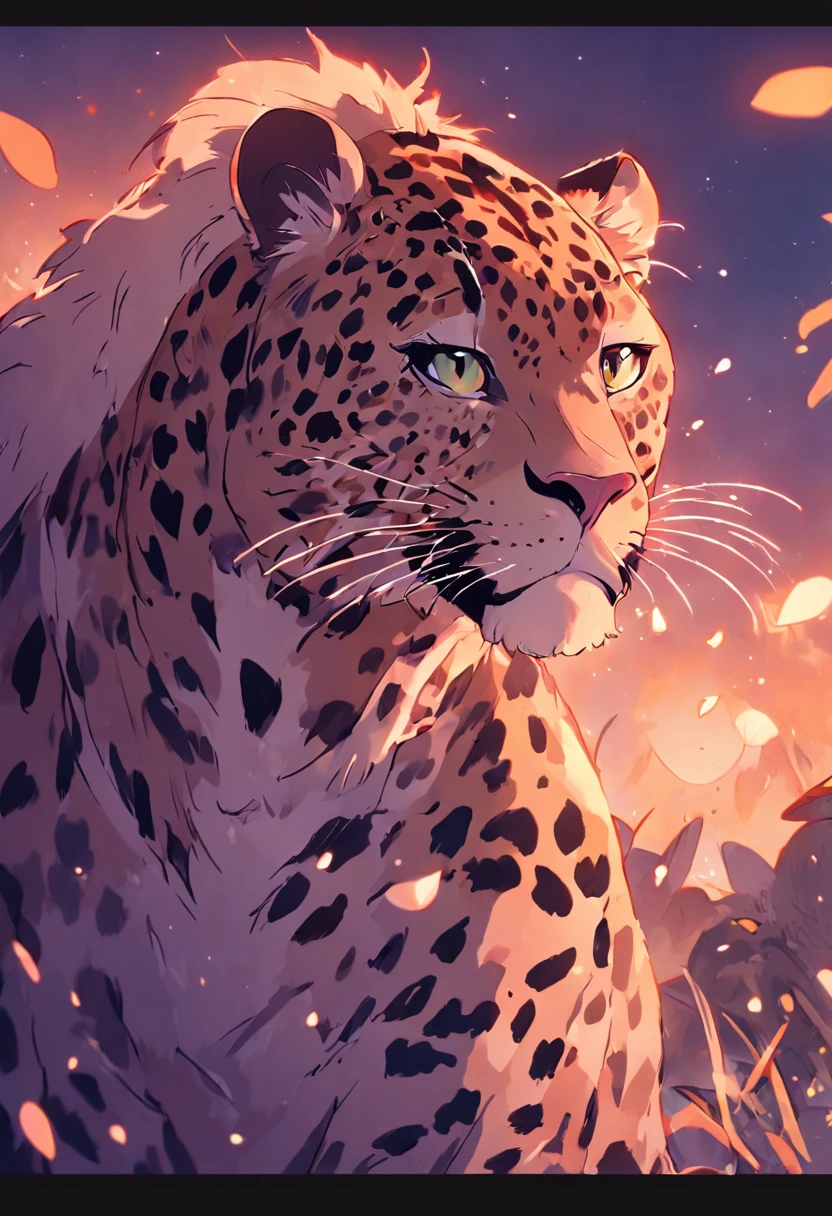 Pixar style leopard