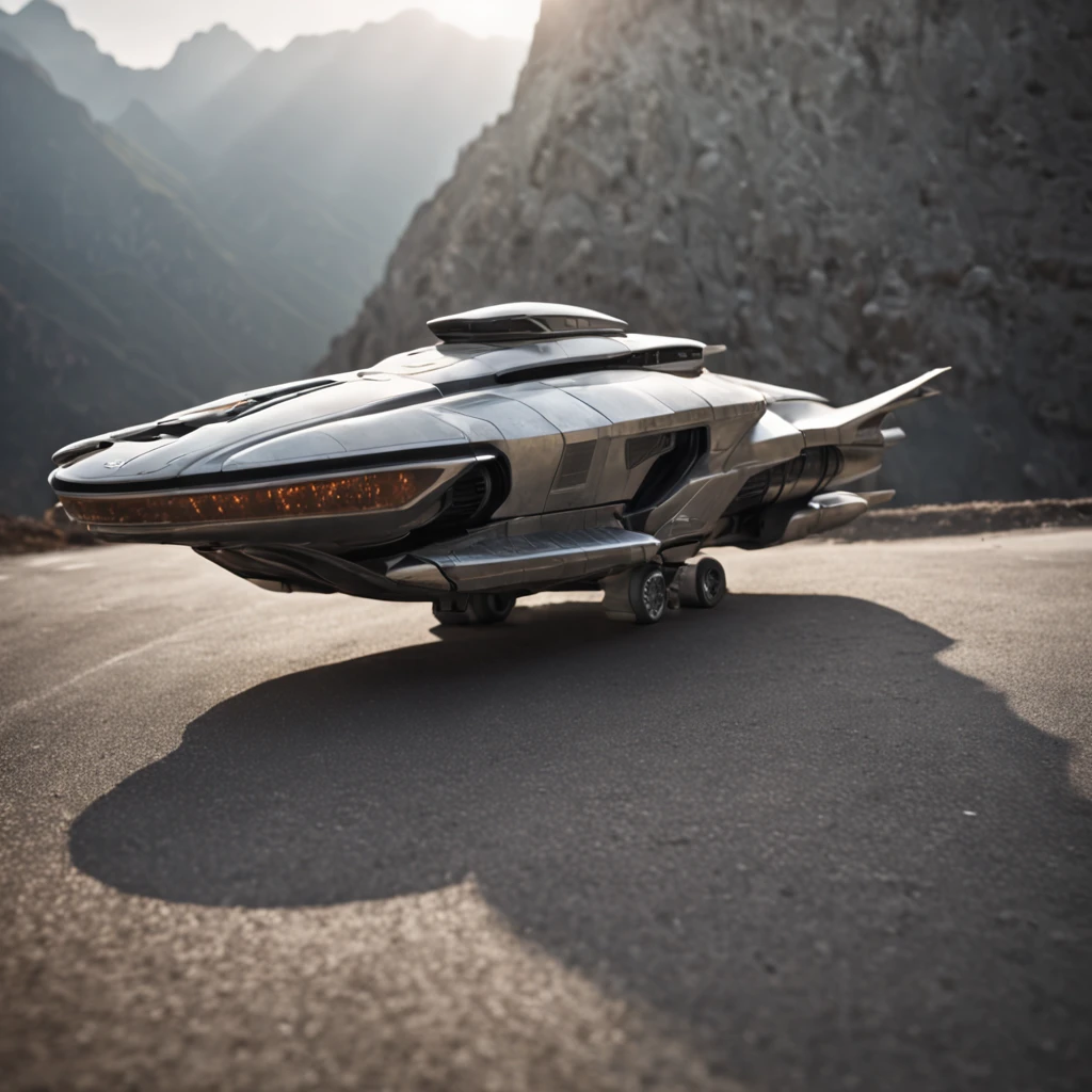 earth in 3250,spaceship as car,highway,people hoverin in the air,tall ifel tower