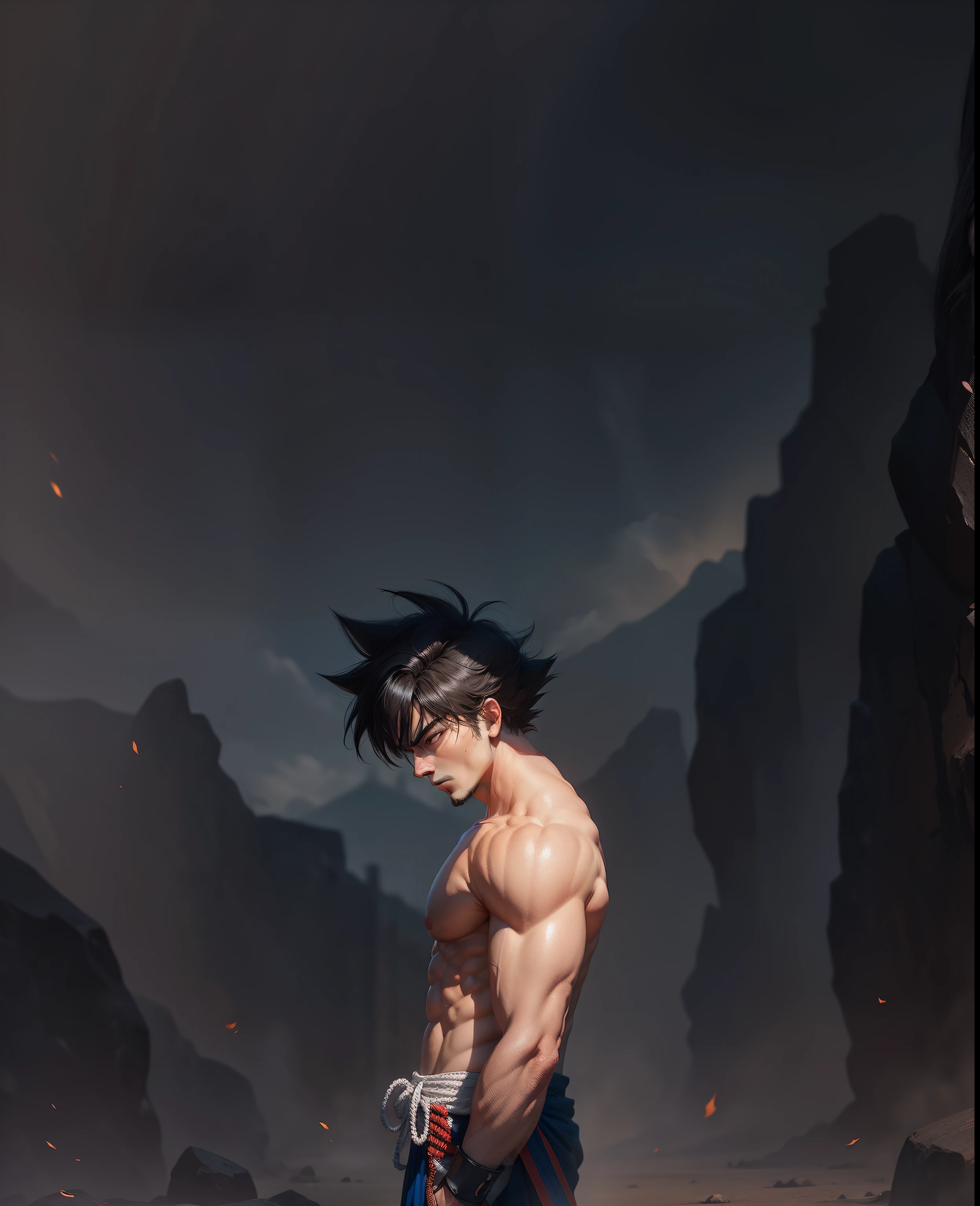 Turn this guy face into anime character goku