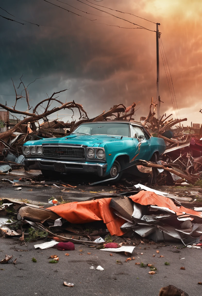 Tornadoes destroy parking lots