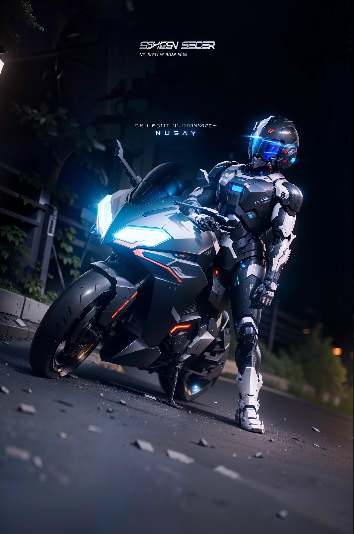 Powerful full-body black mecha cyberpunk male knight,Black tech helmets,Nousr, Biomechanicals, MSHN Robot Man,High-tech helmet,hyper realisitc, Steel, Complex design, insanely details, finely detailled, Extremely clear lines, cinmatic lighting, photograph realistic, A detailed masterpiece