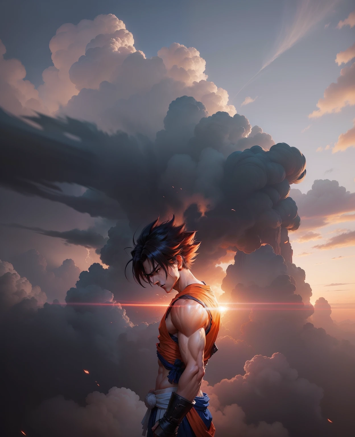 Turn this guy face into anime character goku