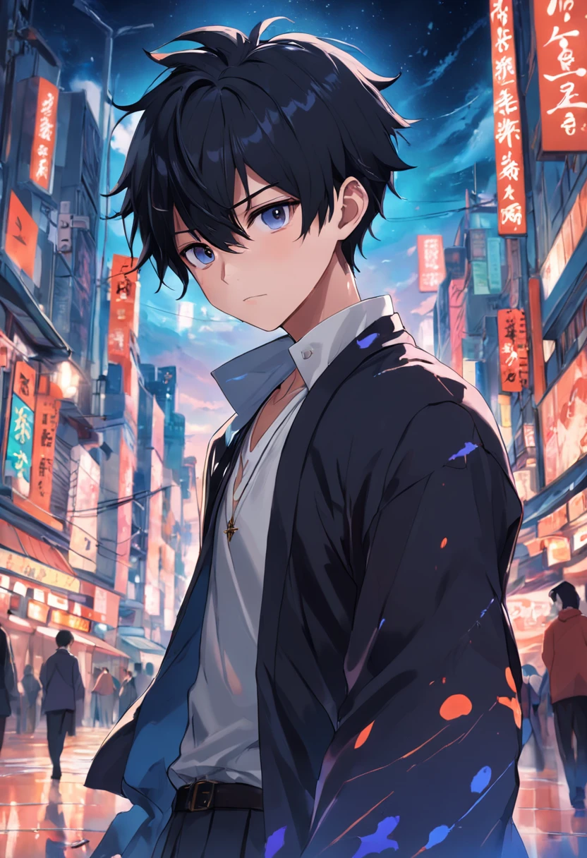 with short black hair，shoun，mtu，Male characters，Helpless，downy，sigh