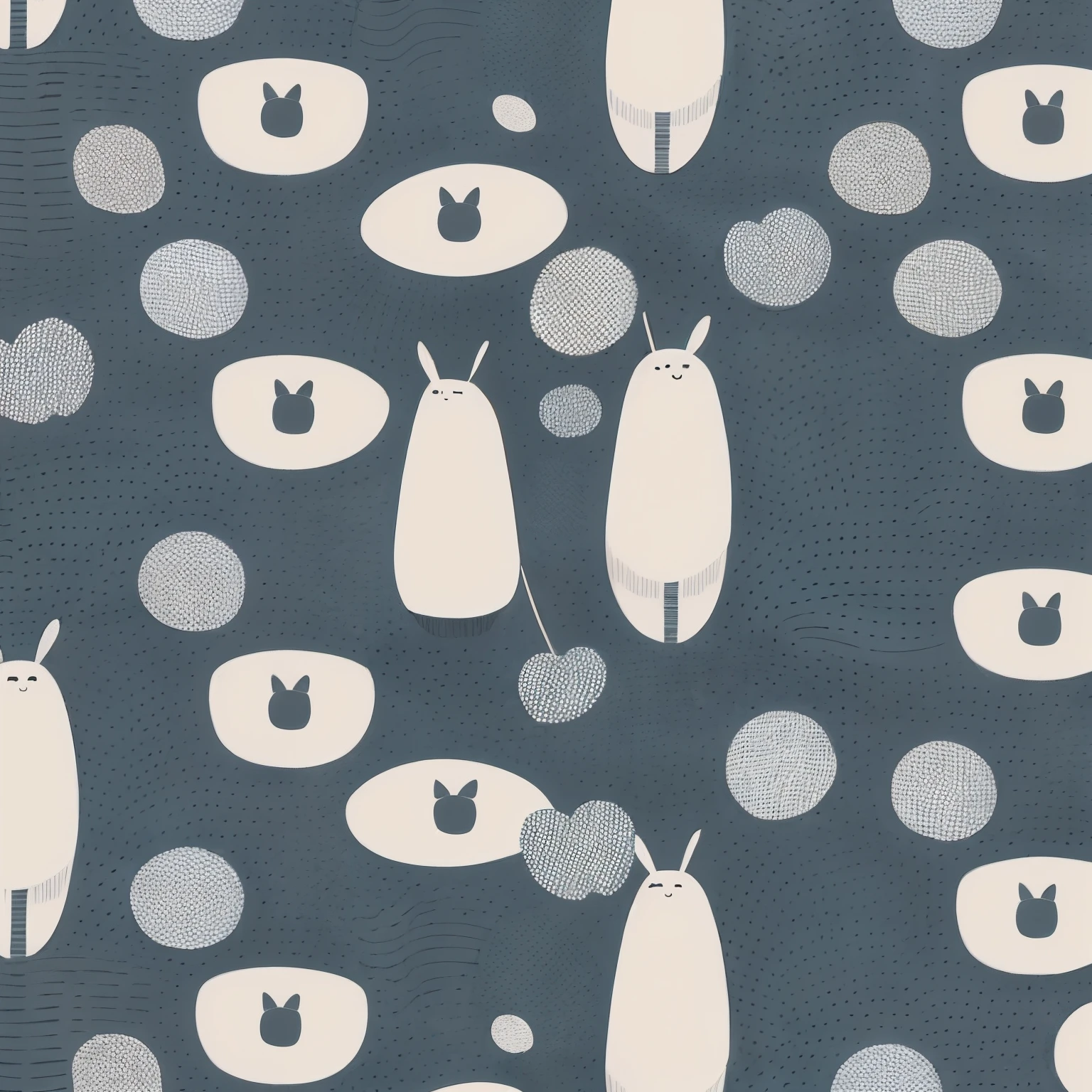 "An illustration inspired by Nordic design, reminiscent of Marimekko interior fabric. Suitable for wallpaper use, featuring a cute polka dot pattern. --auto