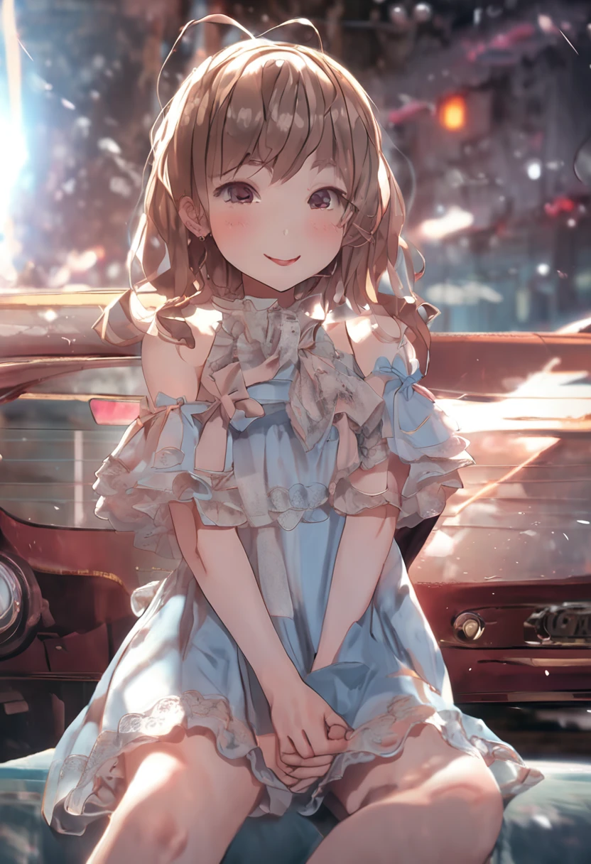 Masterpiece, Best quality, ((Loli)),((10yo)), ((Girl child)), Clear face, cute girly,Perfect anatomy, Wet,Happy smile,
Realistic face, Realistic,Dynamic side ignition,Perfect lighting,Dynamic pose,Dynamic Angle, (1girll), solofocus, Small breast, ((Lolita)),Photoreal,hug,view the viewer,