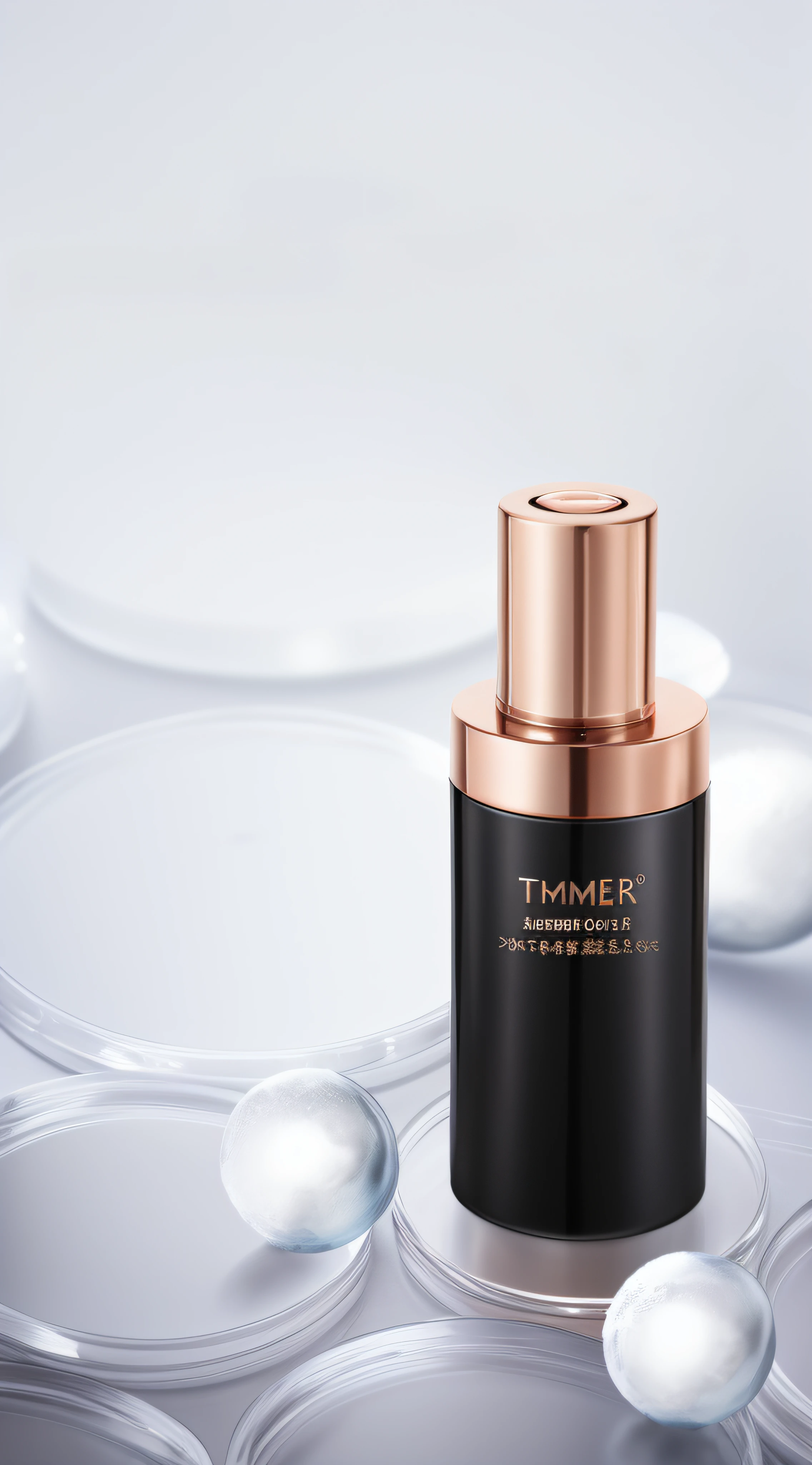 There was a bottle of perfume on the table,There are ice cubes on it, everlasting, textured base ; product image, trendsetter, Highlight, 4l, amber, inspired by Yao Tingmei, Titanium, dramatic product shot, author:Yao Tingmei, professional product shot, author:Thomas Hefner, Thunder, tungsten, timid, Tinkerer, triumphant, tempera