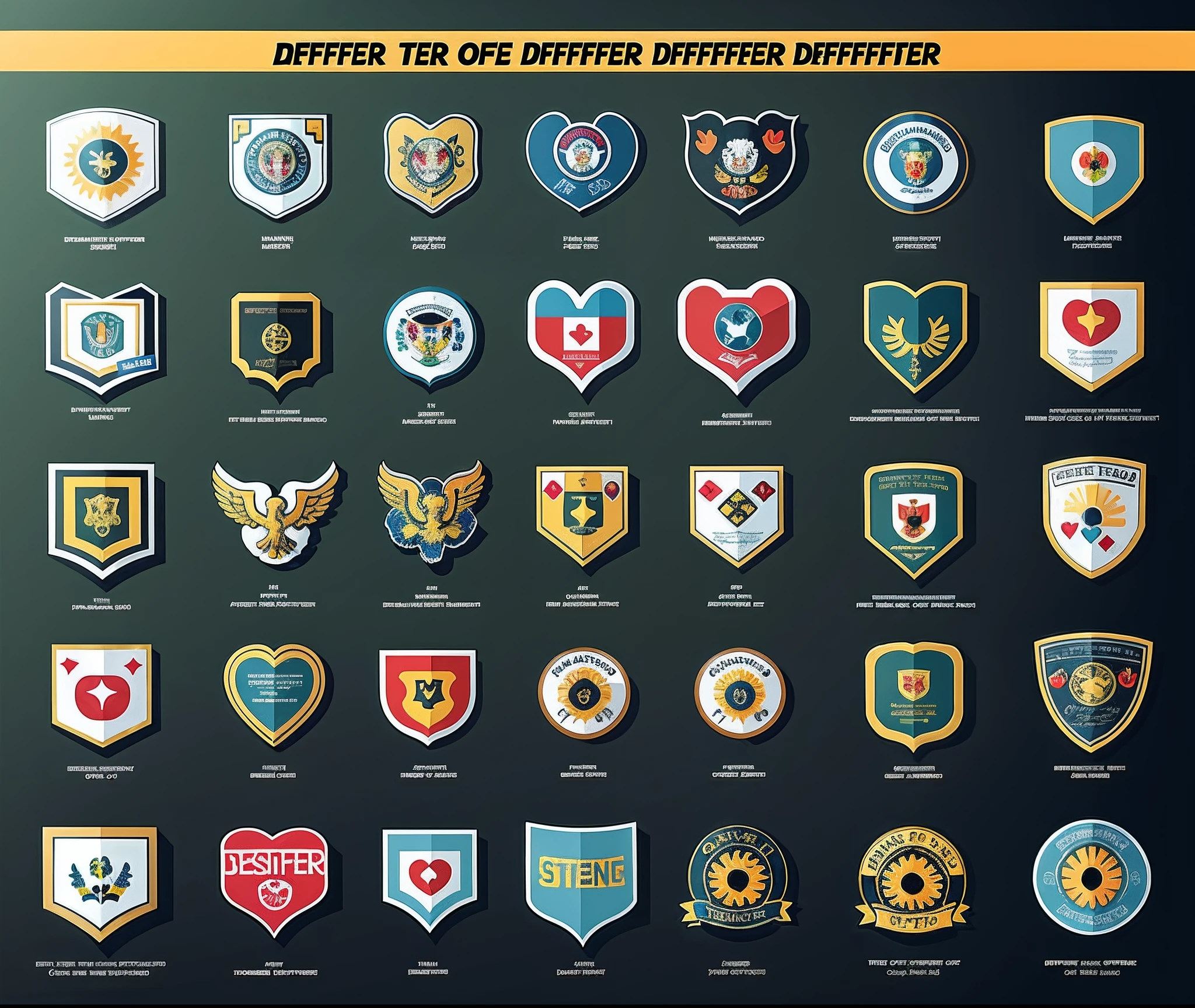 Begin with "and different."，The best of each，There is sunshine in the heart，There is a distance in the eye，There is power under the feet" to design a badge
