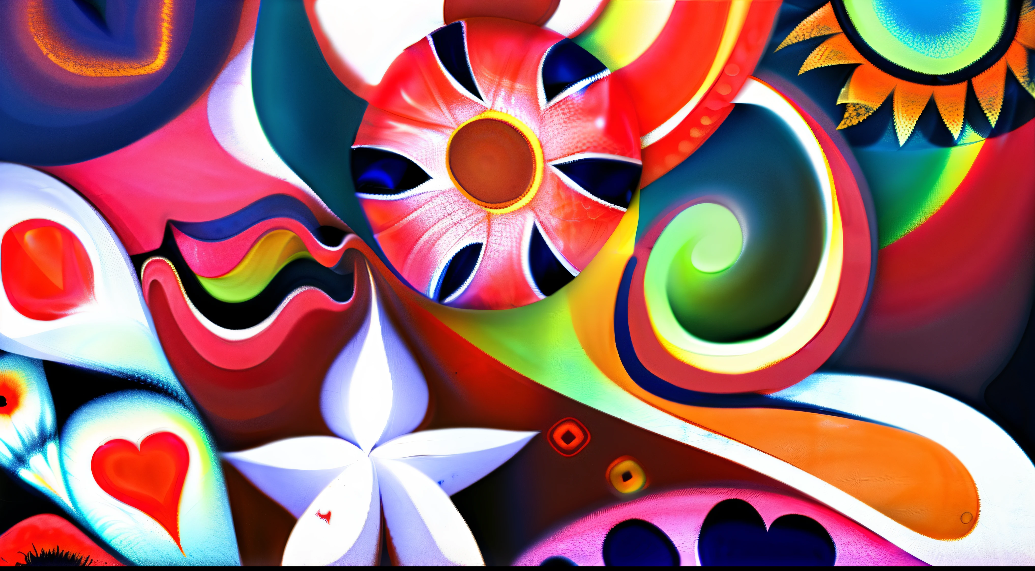 (Alfombra de flores naturales, tapete de flores festivo ).Crea una fascinante obra de arte abstracta con un enfoque en la fluidez y el movimiento. Utilice una paleta de colores rica y diversa, Blend tones seamlessly to evoke a sense of continuous movement. Explore the interplay between softness, Suave, Sharp shapes, Dynamic edges. Deja que los colores sangren y se mezclen, giving the impression of swirling currents or energetic vibrations. Incorporar elementos de la naturaleza, like gentle curves that resemble ocean waves, Vibrant bursts reminiscent of blooming flowers, or power lines that resemble gusts of wind. He fuses these natural motifs with abstract forms to create a harmonious and captivating composition.... Embrace the idea of serendipity and spontaneity while allowing colors and shapes to take shape organically. Anima a la obra de arte a desarrollarse como un viaje, invitar al espectador a explorar e interpretar las profundidades del paisaje abstracto. This work of art should inspire a sense of wonder and fascination.., Atraer a los espectadores a su fascinante mundo de colores y formas. The blend of abstraction and nature will transport observers to a realm of imagination and excitement...., leaving a lasting impression of beauty and creativity.