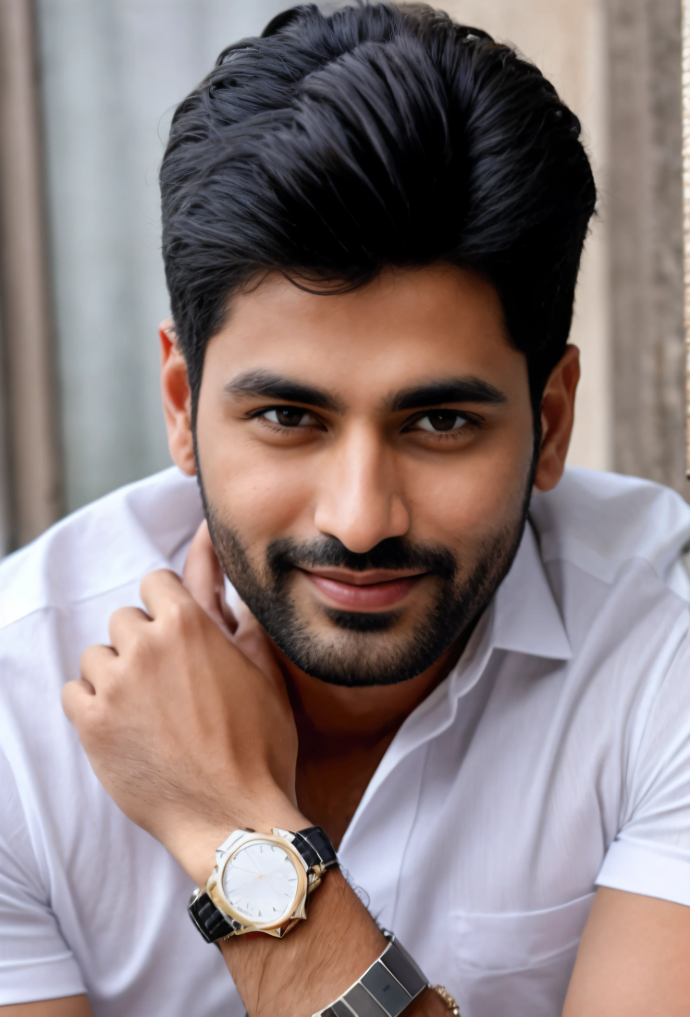 arafed man wearing a hat and a bracelet with a watch, handsome face, handsome and attractive, really good looking face!!, good looking face, handsome attractive face, harsh good looking face, arian mark, ayan nag, handsome male, handsome man, very attractive and beautiful, #trending, stylish pose, attractive man, perfect handsome face, handsome eyes