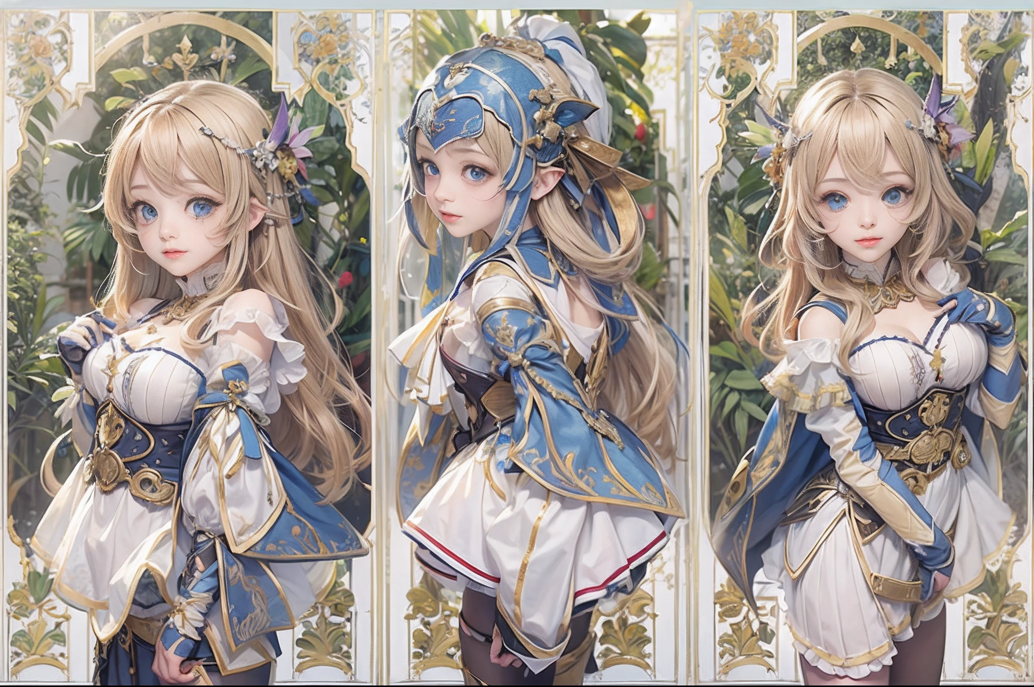 obra prima, qualidade superior, A Knight Girl、Lindo fiz、tou々Right、Rosto bonito、Olhos belos、25 anos、Meia placa de prata e armadura de vestido、loira linda、Longas、olhos azuis、atencioso、Hakuba、magical fantasy、em isekai、Europa medieval、TIRO DE CORPO INTEIRO、Dynamic angles、