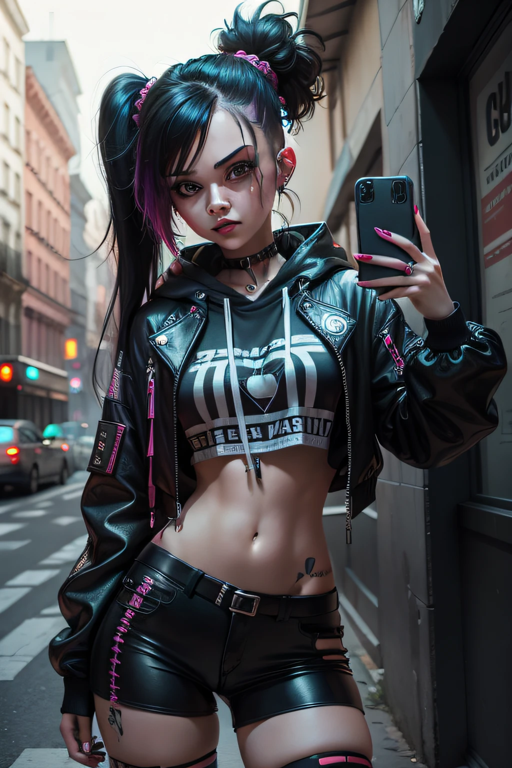 selfie de una chica e girl emo cyberpunk