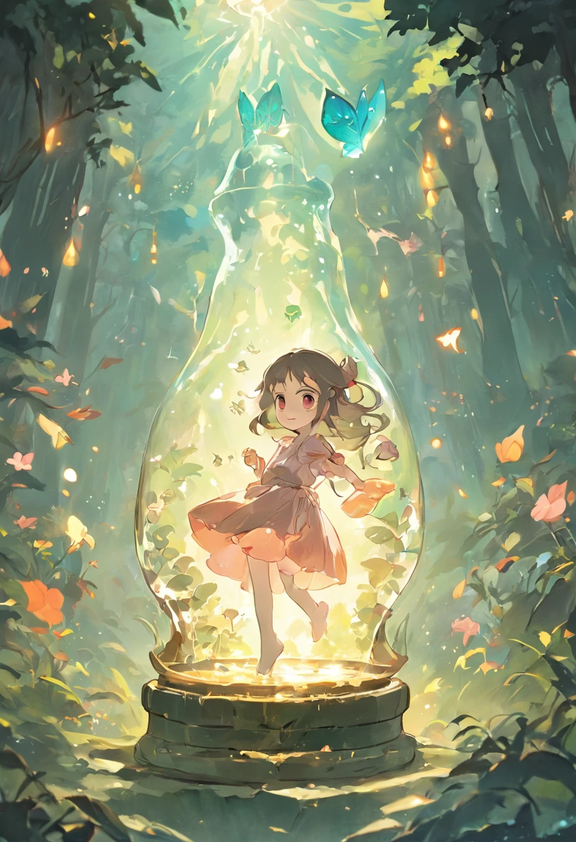 One day、Girl in an ordinary jar、Marie🌸。She was caught in a wizard's prank.。however、She's not pessimistic about it、Embark on an adventure to find your inner glow。

At first, I was confused by life in a bottle.、Marie forges friendships with other creatures。She explored what the inside of the bottle was like.、Start looking for clues to solve the wizard's prank。She meets her fellow fairies in a miniature forest、Colorful flowers々Interact with small creatures that dance and sing。Marie received courage and hope from them.、You come to believe in your own power。

Marie's adventure is Xu々Go to、She undertakes a magical quest to solve the mysteries of the world in the jar。She finds a magic command book、appearance々While radiating magic、Uncover hidden secrets。Marie showed unimaginable courage and wisdom from a small body.、Growing through adventure in a jar。

At last、Marie regains its brilliance、Find out how to get free from the jar。Her inner glow is、Also reflected in her appearance、She becomes a beautiful and radiant magical girl。She confronts the wizard、Win your freedom。Eta、Marie through the experience with the bottle、Send a message that everyone can find charm inside.。
This story is、Unleash your inner glow even with a small presence、Teaches the importance of facing difficulties。pure、The power of self-acceptance and friendship、It also teaches the importance of believing in your inner strength.。

#Magical Journey #Inner glow #Brave girl