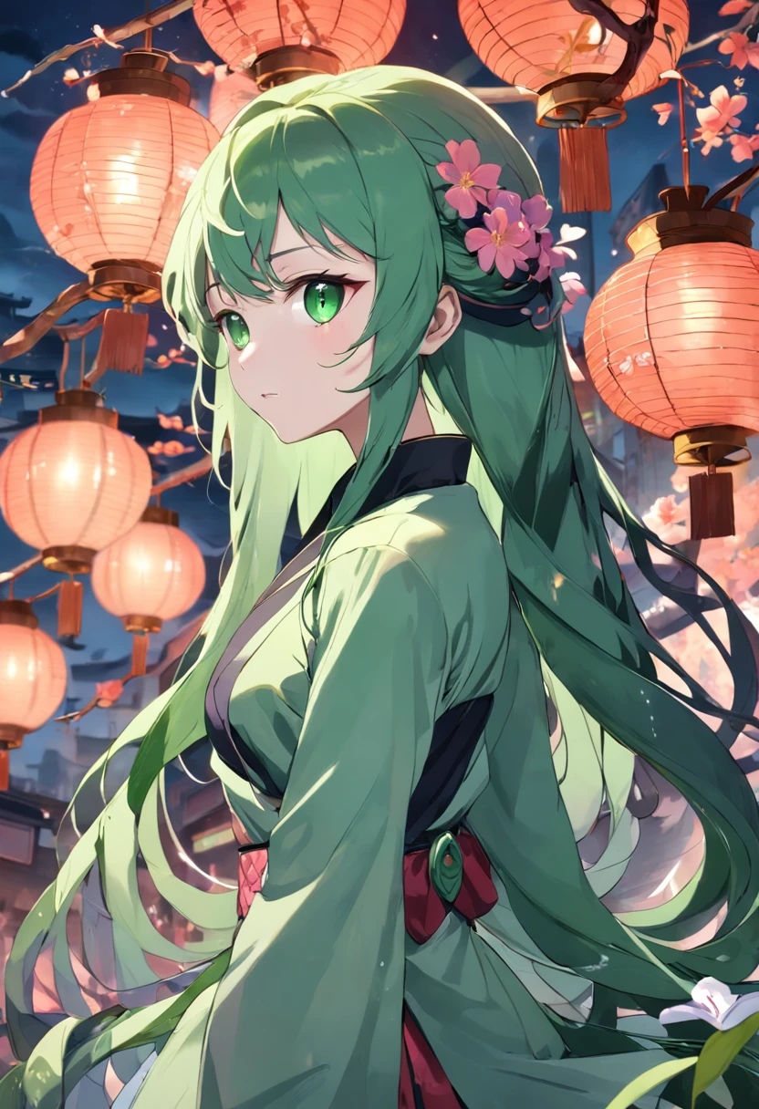 Snake eyes flower hair jade jiao