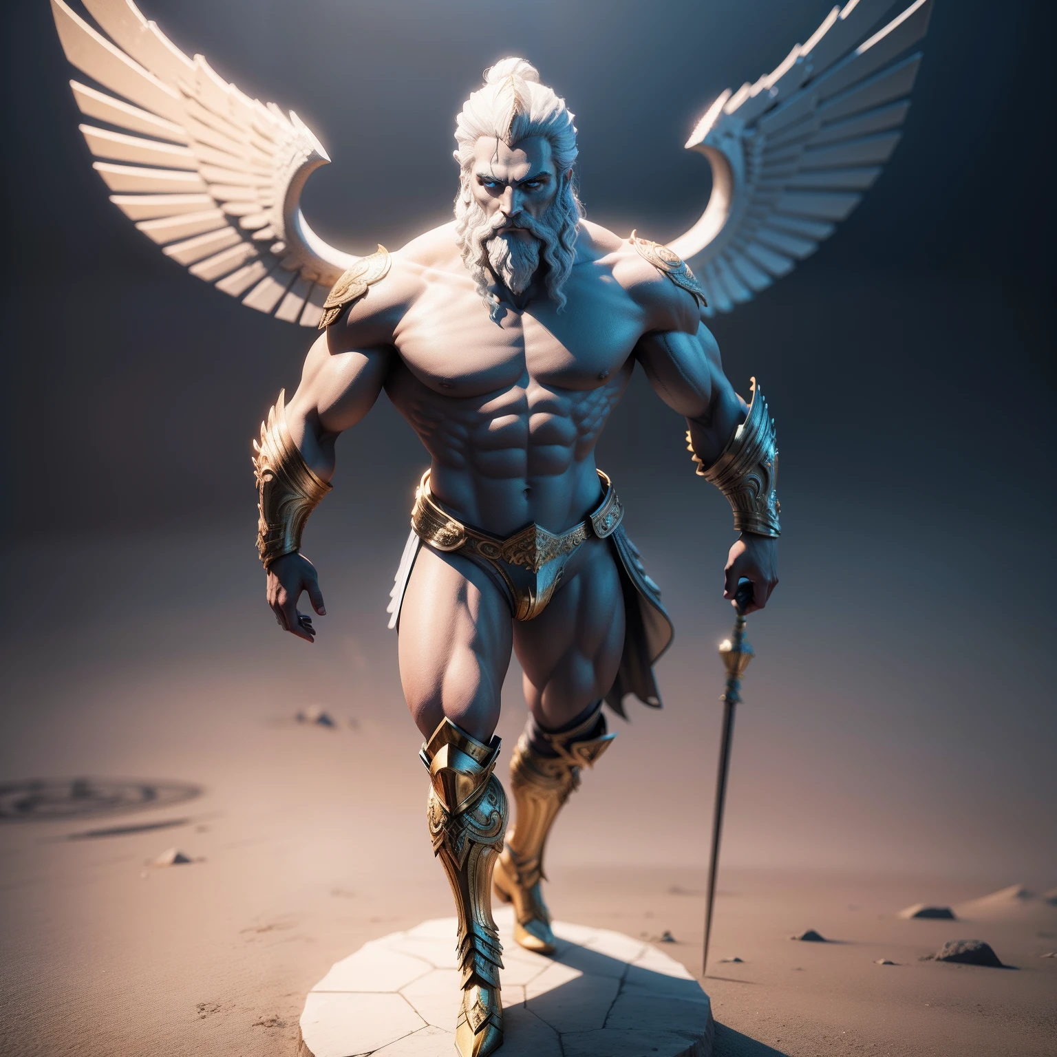 3D humanoid Zeus Gemini warrior