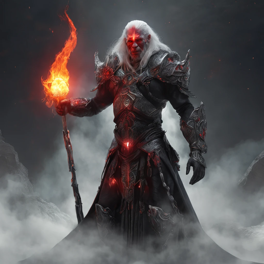 (Many award-winning masterpieces with incredible details, textures and maximum details), (Hyper-realistic: 1.4), (Realistic: 1.3), (Highest quality real textured skin), Fantasy theme, black clothes, black cloak, Cyber elements, red light, blue light, finely detailed face, ((Medieval World)), (Full Body Portrait: 1.6), ((Lord's Flame Demon)), (((Lord's Hellfire Demon))) , (bright cold eyes), (full body standing picture: 1.6), (with a naughty smile on the face), (eyes that glow red in the dark: 1.5), (a pair of red eyes with a strong red light emitting from inside) :1.5), (full body standing image: 1.5), (fire and flames swirling in the background), (dramatic light), wings, (majestic sight), (her face is gentle and beautiful, but somehow scary), ears Glass earrings on, (dramatic photo: 1.4), (full body portrait: 1.5), ((dramatic pose)), (blond hair), (silver hair), (chestnut hair), short hair, ((looking up)) , ((Look down)), (A simple necklace of exquisite workmanship hangs around the neck), (Bioluminescence that exudes brilliant light: 1.3), (Use gorgeous fire magic: 1.2), (Spinning flames), Devil's Basilica, Great Shrine of Devil, Great Temple, Great Cathedral, Temple Ruins, Freestanding Temple, (Glowing Magic Circle), Ancient Castle Ruins, Shining Majestic Clouds and Sky, Lightning, Epic Reality, Fading, Art, (Greg Rutkowski: 0.8), (Teal and Orange: 0.4), (ArtStation: 1.5), Cinematic, ((Neutral Colors)), (hdr: 1.5), (Pastel Colors: 1.2), Ultra Detailed, Dramatic light, (complex detail: 1.1), complex background,