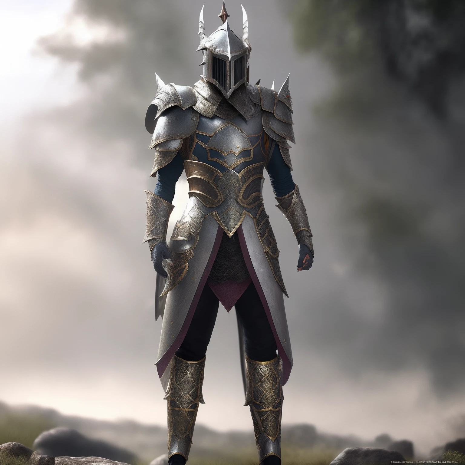 Arafed knight in armor standing on a rocky terrain, elven armor, Essa armadura, vestido com armadura leve, armadura impressionante, armadura de fantasia, armadura de fantasia detalhada, clothed in ethereal battle armor, full portrait of magical knight, armadura de fantasia muito elegante, armadura bonita, clothed in ethereal armor, Armadura Morrowind, picture of female paladin, female dragonborn