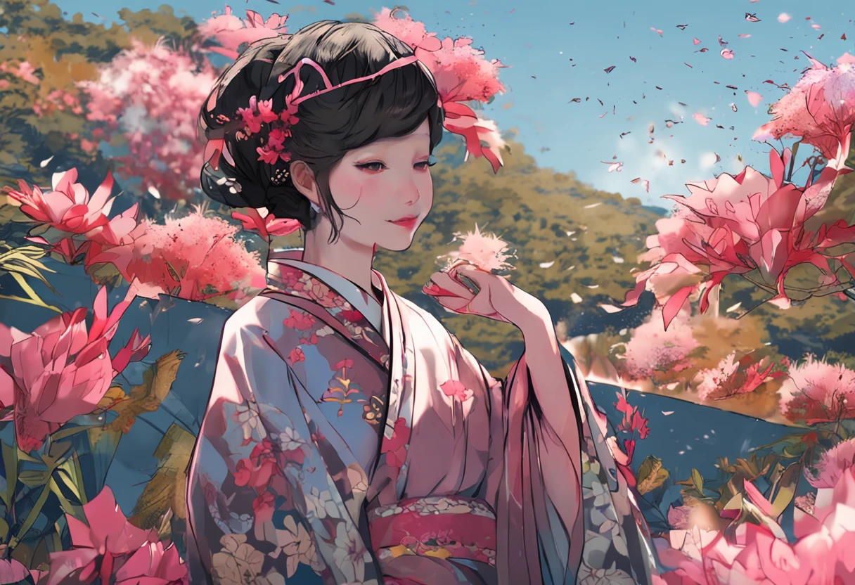 masterpiece、top-quality、ultra-detailliert、Kimono、Beauty 1 person