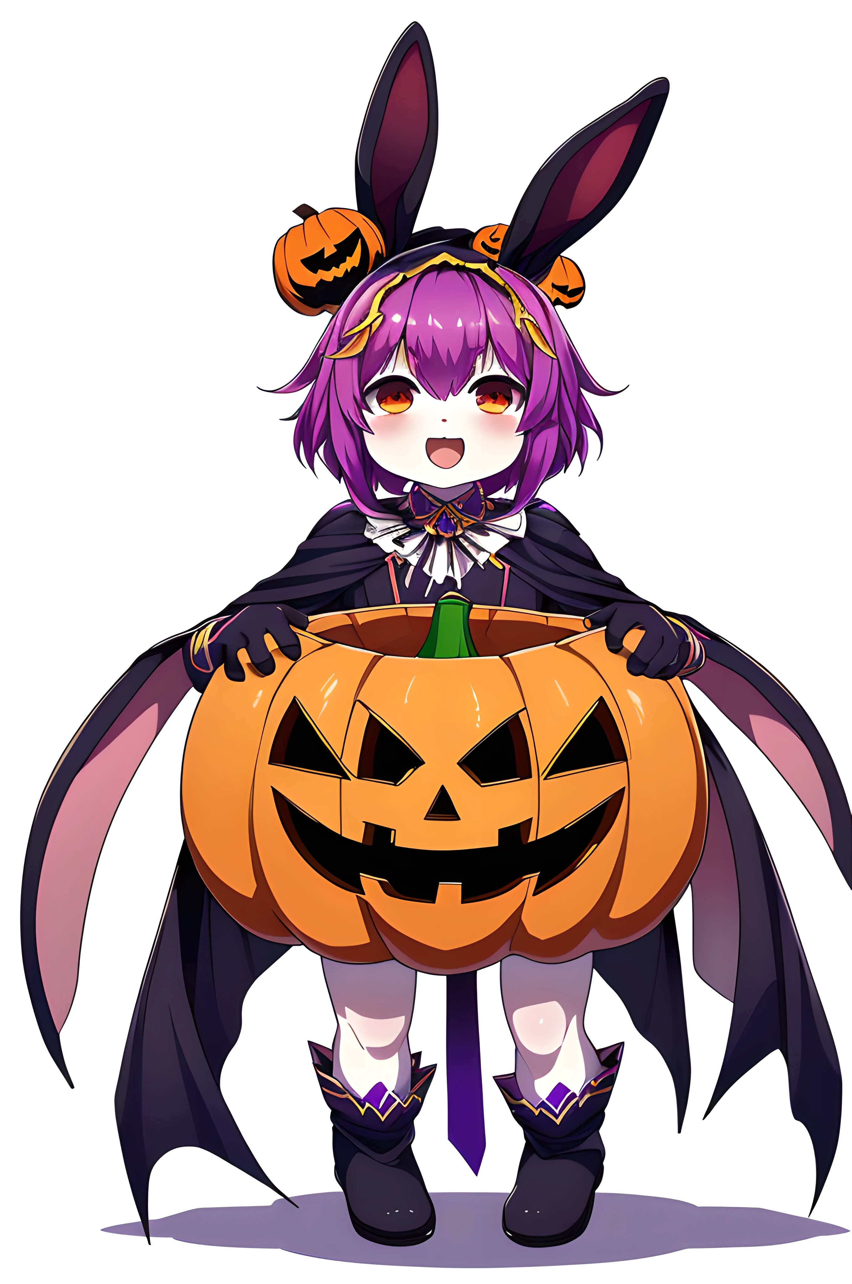 White background，超A high resolution, NFFSW, Best-aesthetic, Best quality, masutepiece, Flat avatar, Impeccable，Animal heads，rabbits，Personal，Positive，Halloween，detailed full body，leges，No background，Remove the background