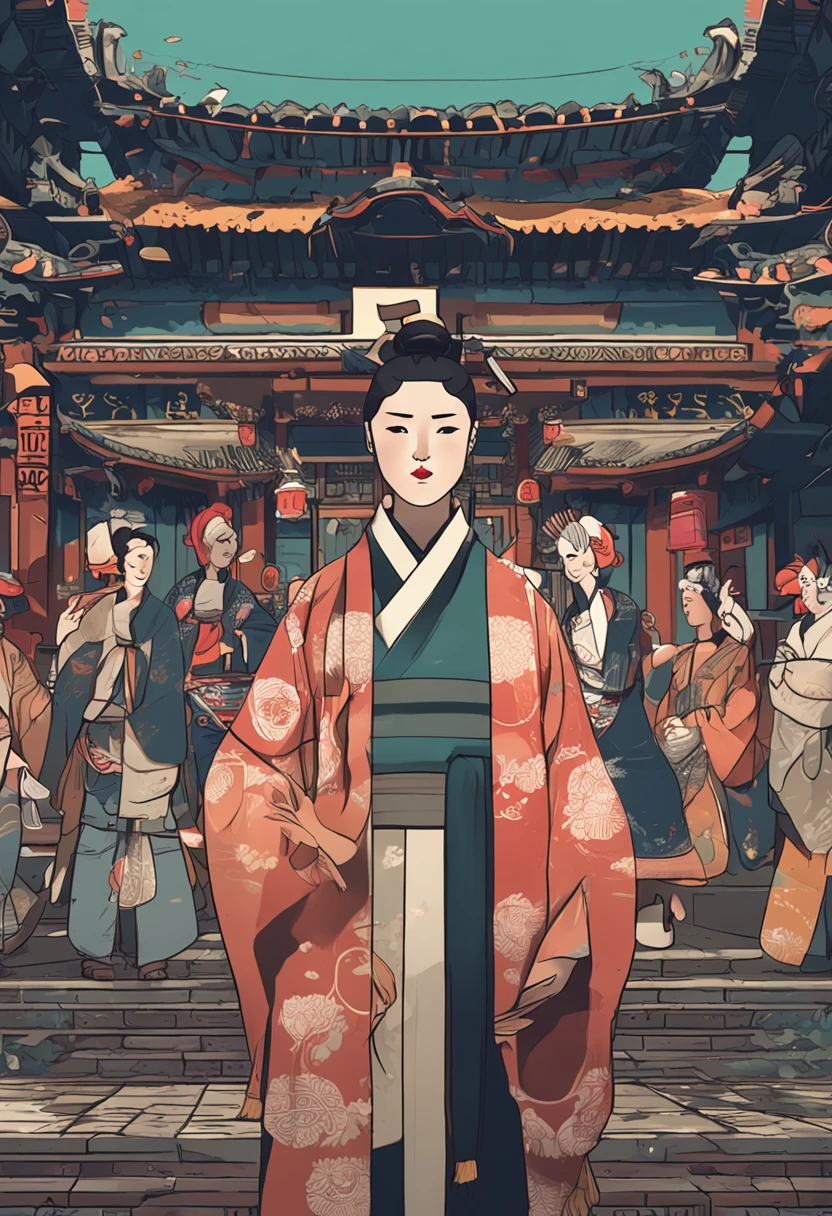 Character name: Query
Character characteristic: Query is a character shaped like a question mark, wearing traditional Korean clothing. It represents the fusion of enlightenment and culture.