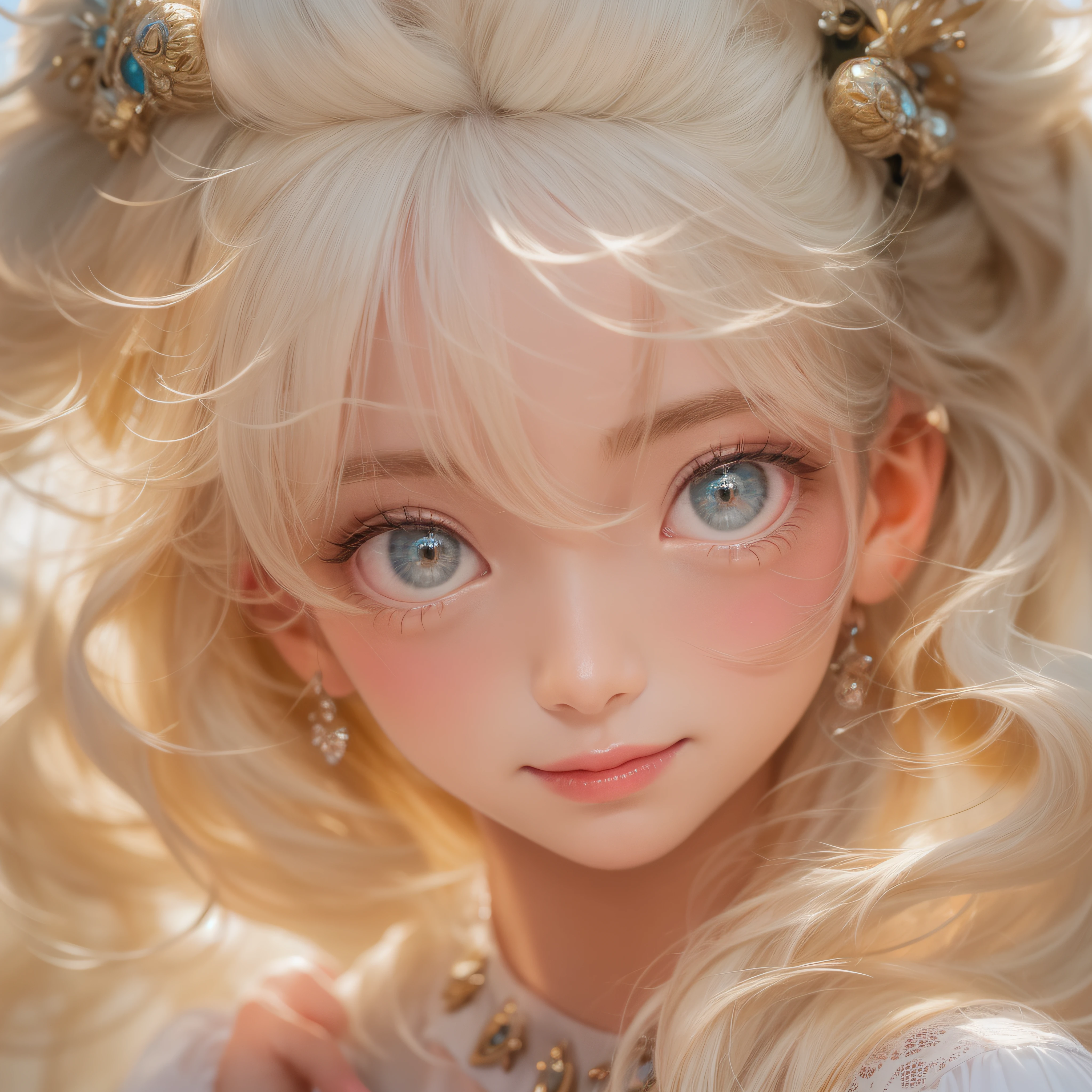 Close up of a smile with the corners of the mouth raised、(realisitic、hight resolution)、(1 girl in)、Do-Up Eye、Korean Girl、(Best Quality), (masutepiece), (1girl in), Solo, a beauty girl, Perfect face, Big Breast,dreamlikeart、Highly detailed airbrush art((Surreal))、Volumetric lighting、(top-quality)、The ultra-detailliert、(The composition of the movement:1.4)、Highly detailed colorful details、(Bright lighting)、dynamic compositions、Ray traching、The mirror reflects light、Shallow depth of field、ultra-detailliert、mixing  exposure、nffsw、Her eyes glow fluorescent pink、Staring at the sea。Her fluorescent pink face is、Full of anticipation and courage for adventure.、A smile appears on her pink lips。 At the rear、The sun is slowly tilting to the west。Its light brings fluorescent pink light to the surface of the sea、The swaying waves create a beautiful scene。Her eyes are clearly glowing fluorescent pink。Lots of fluorescent pink