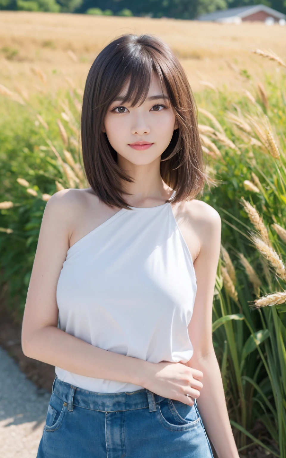 Ultra-detailed 8K photo of a Japanese idol model with clear skin and striking hazel eyes.  close up walking with man, big breasts, slim, white skin, from behind, smiling Japan model, young sensual gravure idol, young cute gravure idol, realistic young gravure idol, realistic sensual gravure idol, young gravure idol, sophisticated gravure idol, Yoshitomo Nara, young skinny