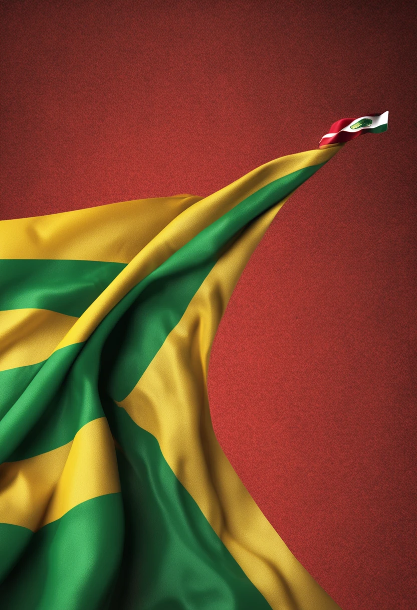 Photo 3d illustration of the Brazil flag waving texture