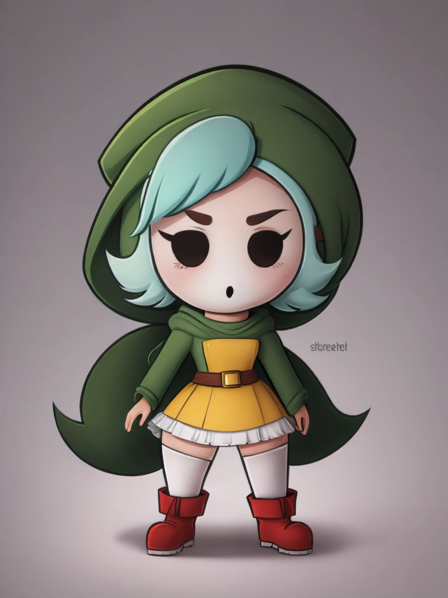 shygal, masterpiece, chibi, full body, standing