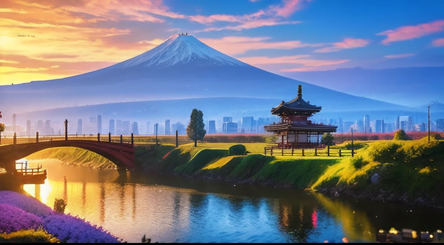 pixel game,scenography,fantastical scenes,Horse watching in Tokyo, Pixel art #pixelart