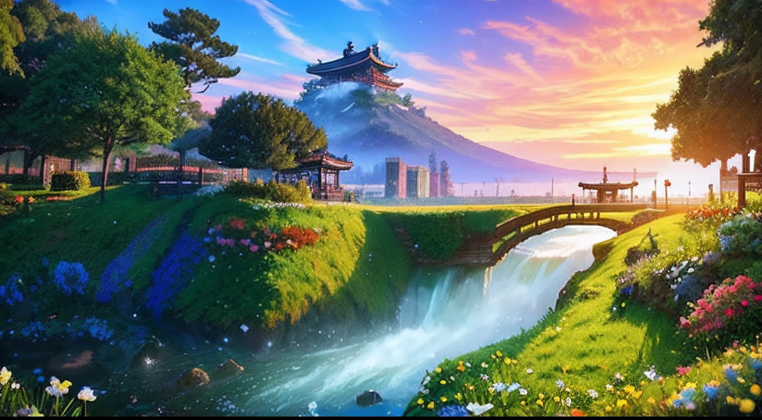 pixel game,scenography,fantastical scenes,Horse watching in Tokyo, Pixel art #pixelart