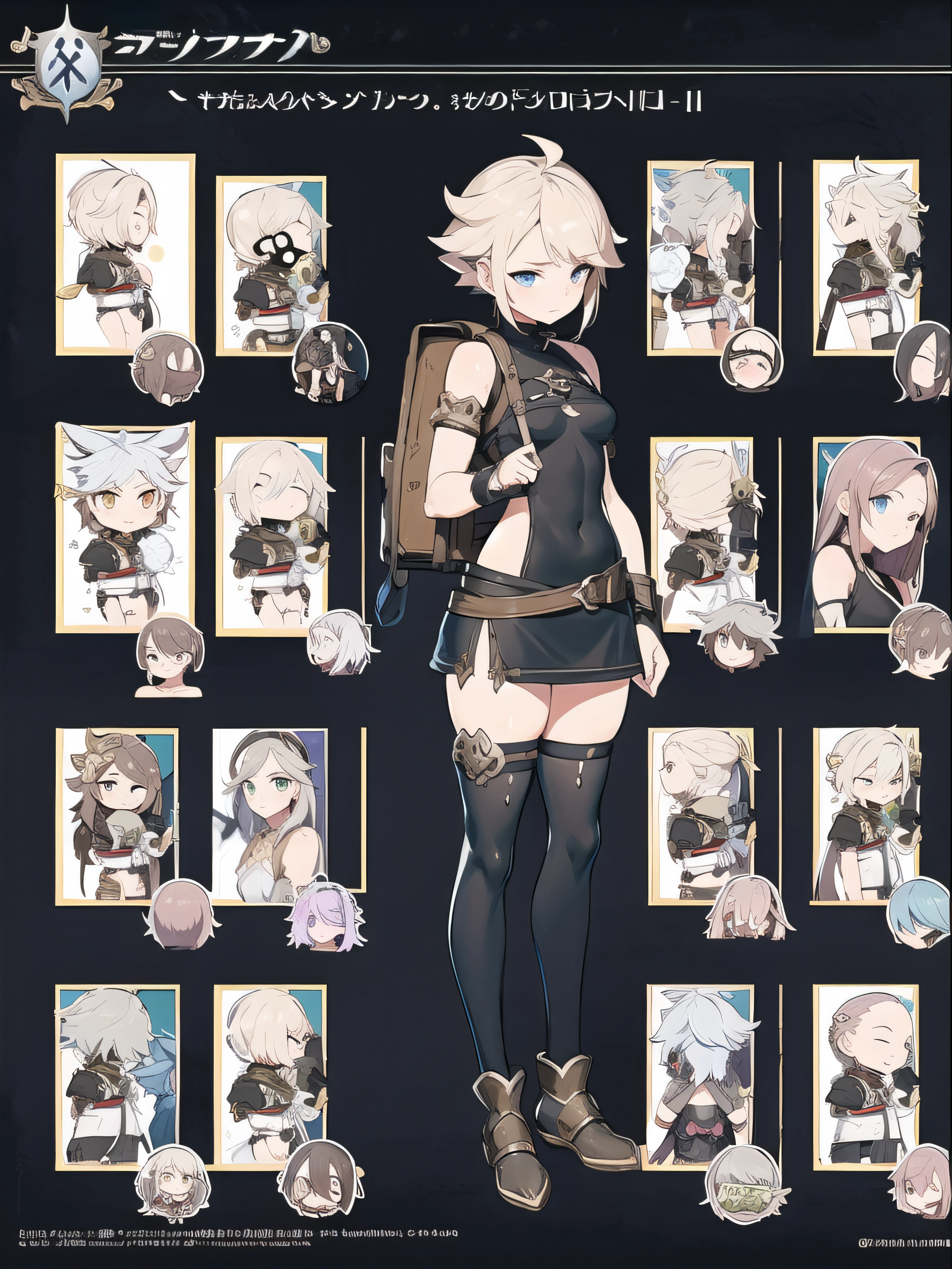 Anime character with backpack and sword in hand, octopath traveller style, from bravely default ii, boris valejo. octopath traveler, haibane renmei, jrpg character art, Octopus Voyager, Female protagonist 👀 :8, ( ( character concept art ) ), final fantasy tactics character, natalie from epic battle fantasy, Official Character Art