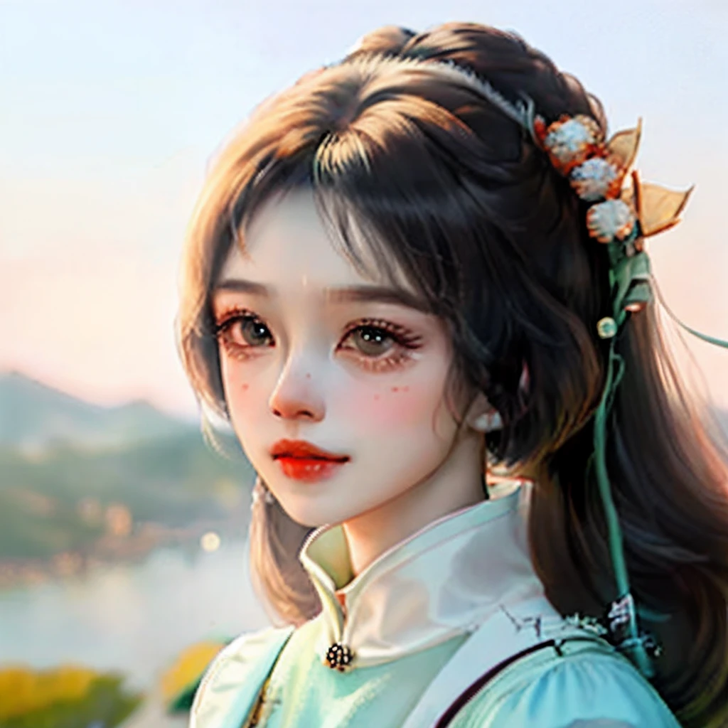 Maruko hair style，Youthful, pure and beautiful women are full of vitality