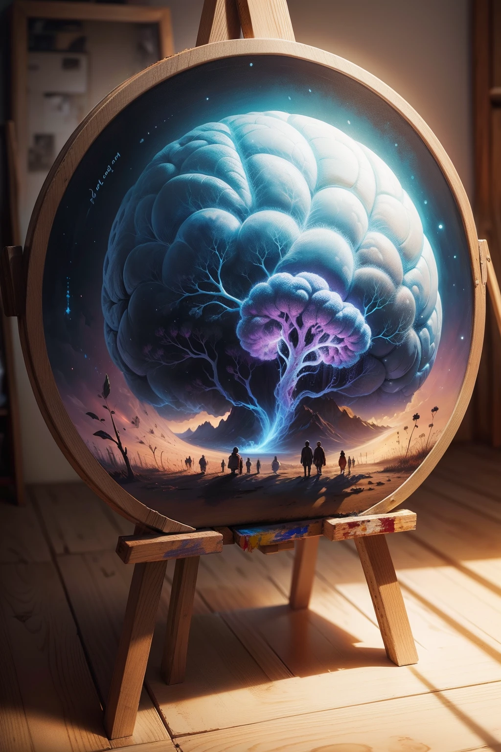 painting of the imagination , include the brain with idea's