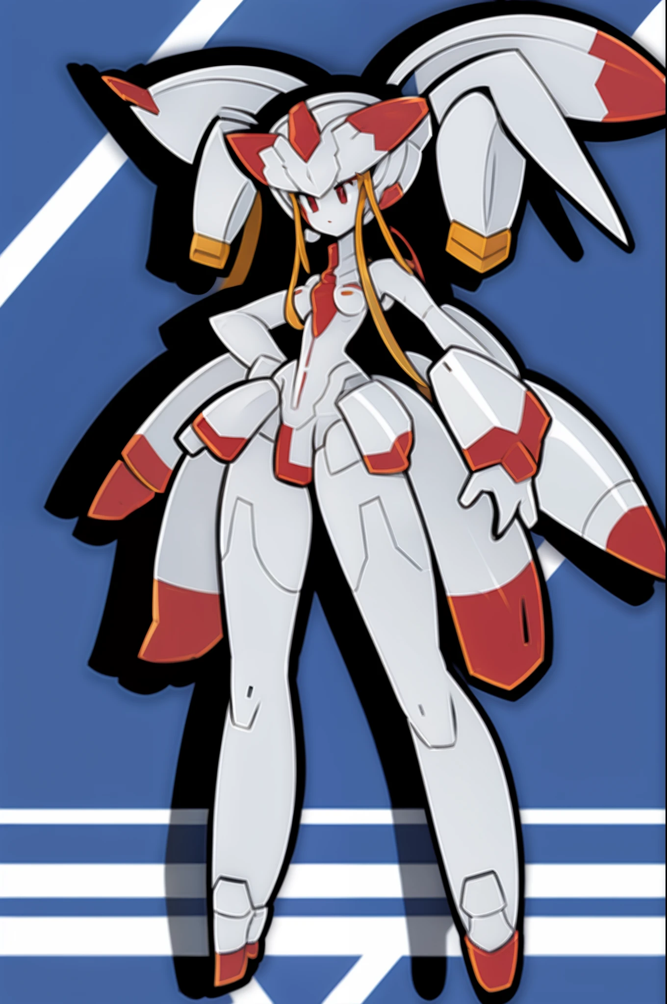 streliza, standing, full body, chibi