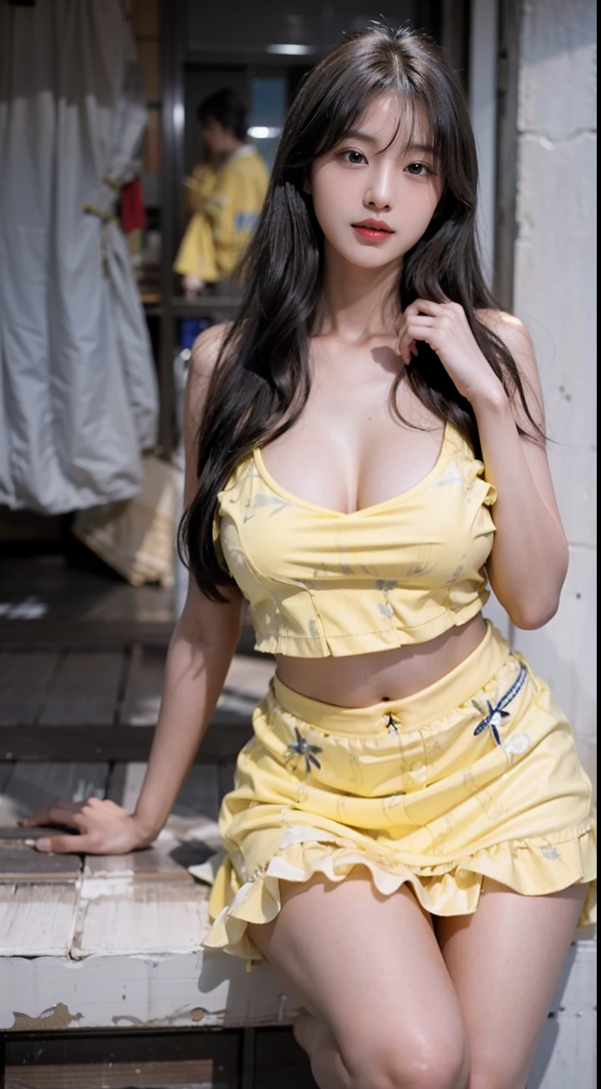 Araki woman in a yellow dress, Gorgeous young Korean woman, beautiful Korean women, gorgeous chinese models, Korean girl, Beautiful young Korean woman, Korean woman, hot with shining sun,, lady using yellow dress, Sexy girl, beautiful yellow woman, sakimichan hdri